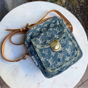 Louis Vuitton Monogram Denim Camera Bag Crossbody